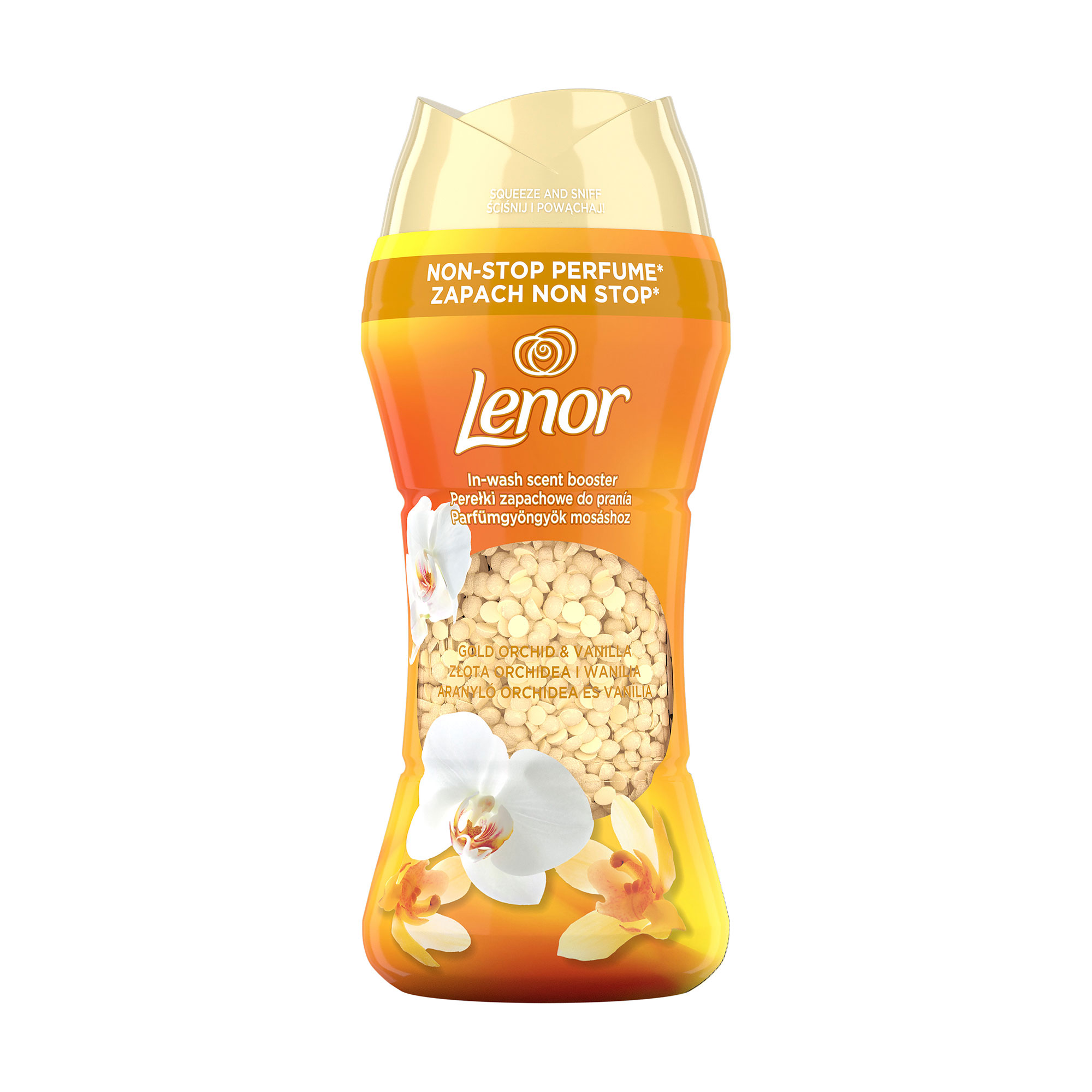Парфумовані гранули для прання Lenor Золота орхідея і ваніль, 16 циклів прання, 195 г